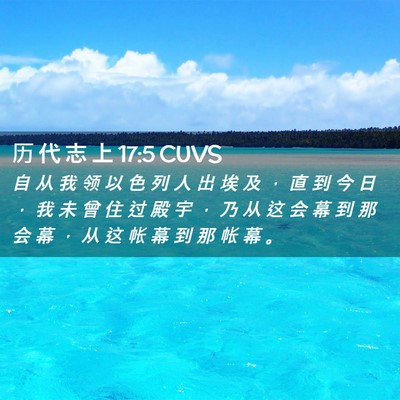 Picture 02 - 历 代 志 上 17:5 CUVS - 自 从 我 领 以 色 列 人 出 埃 及 ， - Bible Verse Picture
