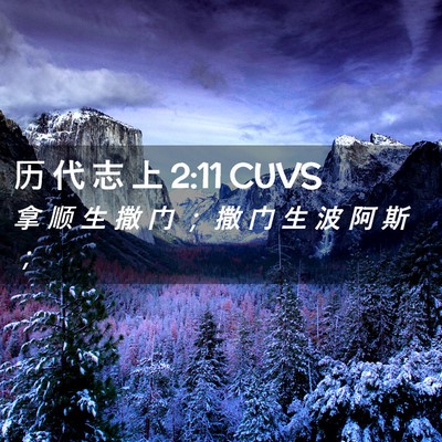 Picture 02 - 历 代 志 上 2:11 CUVS - 拿 顺 生 撒 门 ； 撒 门 生 波 阿 斯 - Bible Verse Picture