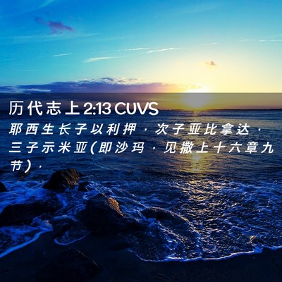 Picture 02 - 历 代 志 上 2:13 CUVS - 耶 西 生 长 子 以 利 押 ， 次 子 亚 - Bible Verse Picture