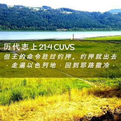 Picture 02 - 历 代 志 上 21:4 CUVS - 但 王 的 命 令 胜 过 约 押 。 约 押 - Bible Verse Picture