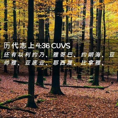 Picture 02 - 历 代 志 上 4:36 CUVS - 还 有 以 利 约 乃 、 雅 哥 巴 、 约 - Bible Verse Picture