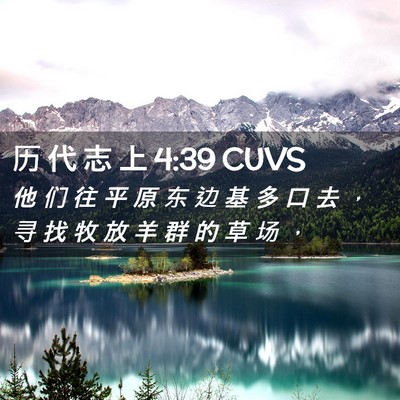 Picture 02 - 历 代 志 上 4:39 CUVS - 他 们 往 平 原 东 边 基 多 口 去 ， - Bible Verse Picture