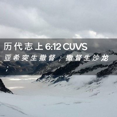 Picture 02 - 历 代 志 上 6:12 CUVS - 亚 希 突 生 撒 督 ； 撒 督 生 沙 龙 - Bible Verse Picture