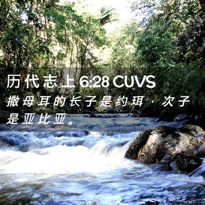 Picture 02 - 历 代 志 上 6:28 CUVS - 撒 母 耳 的 长 子 是 约 珥 ， 次 子 - Bible Verse Picture