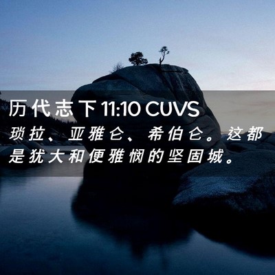 Picture 02 - 历 代 志 下 11:10 CUVS - 琐 拉 、 亚 雅 仑 、 希 伯 仑 。 这 - Bible Verse Picture
