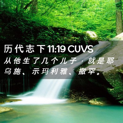 Picture 02 - 历 代 志 下 11:19 CUVS - 从 他 生 了 几 个 儿 子 ， 就 是 耶 - Bible Verse Picture