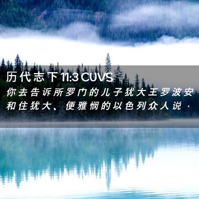 Picture 02 - 历 代 志 下 11:3 CUVS - 你 去 告 诉 所 罗 门 的 儿 子 犹 大 - Bible Verse Picture
