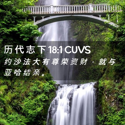 Picture 02 - 历 代 志 下 18:1 CUVS - 约 沙 法 大 有 尊 荣 资 财 ， 就 与 - Bible Verse Picture