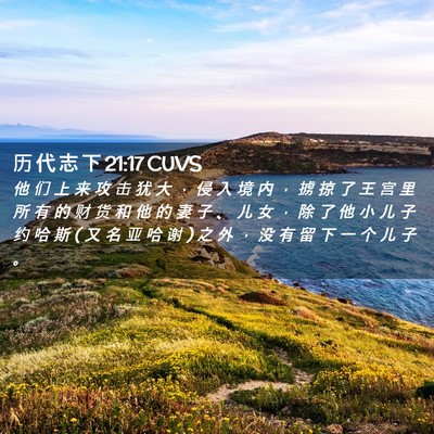 Picture 02 - 历 代 志 下 21:17 CUVS - 他 们 上 来 攻 击 犹 大 ， 侵 入 境 - Bible Verse Picture