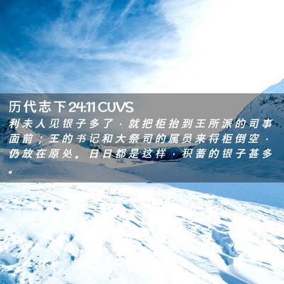 Picture 02 - 历 代 志 下 24:11 CUVS - 利 未 人 见 银 子 多 了 ， 就 把 柜 - Bible Verse Picture