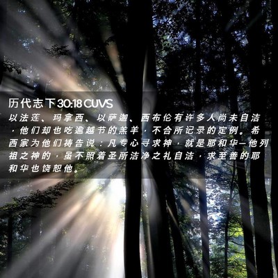 Picture 02 - 历 代 志 下 30:18 CUVS - 以 法 莲 、 玛 拿 西 、 以 萨 迦 、 - Bible Verse Picture
