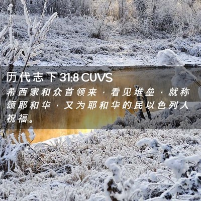 Picture 02 - 历 代 志 下 31:8 CUVS - 希 西 家 和 众 首 领 来 ， 看 见 堆 - Bible Verse Picture