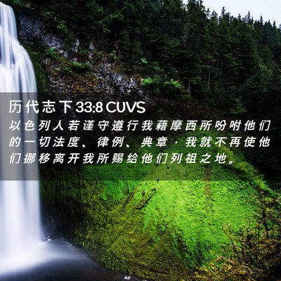Picture 02 - 历 代 志 下 33:8 CUVS - 以 色 列 人 若 谨 守 遵 行 我 藉 摩 - Bible Verse Picture