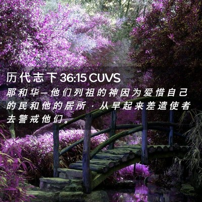 Picture 02 - 历 代 志 下 36:15 CUVS - 耶 和 华 ─ 他 们 列 祖 的 神 因 为 - Bible Verse Picture