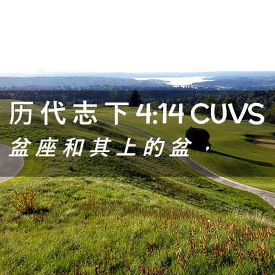 Picture 02 - 历 代 志 下 4:14 CUVS - 盆 座 和 其 上 的 盆 - Bible Verse Picture