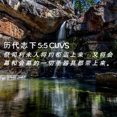 Picture 02 - 历 代 志 下 5:5 CUVS - 祭 司 利 未 人 将 约 柜 运 上 来 ， - Bible Verse Picture
