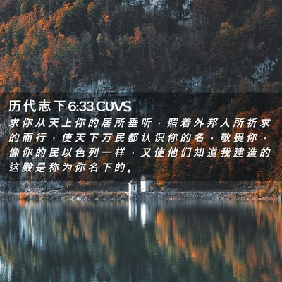 Picture 02 - 历 代 志 下 6:33 CUVS - 求 你 从 天 上 你 的 居 所 垂 听 ， - Bible Verse Picture