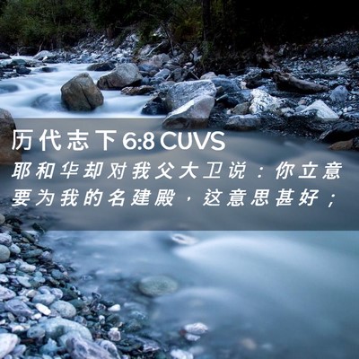 Picture 02 - 历 代 志 下 6:8 CUVS - 耶 和 华 却 对 我 父 大 卫 说 ： 你 - Bible Verse Picture