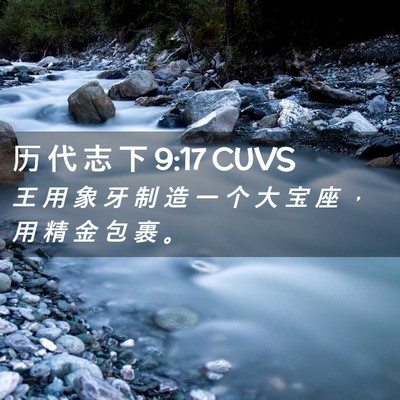 Picture 02 - 历 代 志 下 9:17 CUVS - 王 用 象 牙 制 造 一 个 大 宝 座 ， - Bible Verse Picture