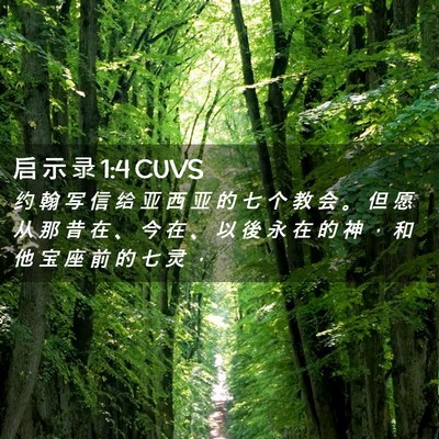 Picture 02 - 启 示 录 1:4 CUVS - 约 翰 写 信 给 亚 西 亚 的 七 个 教 - Bible Verse Picture