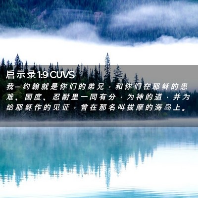 Picture 02 - 启 示 录 1:9 CUVS - 我 ─ 约 翰 就 是 你 们 的 弟 兄 ， - Bible Verse Picture