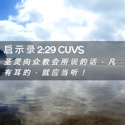 Picture 02 - 启 示 录 2:29 CUVS - 圣 灵 向 众 教 会 所 说 的 话 ， 凡 - Bible Verse Picture