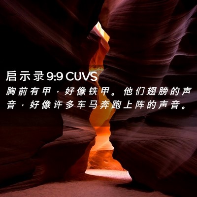 Picture 02 - 启 示 录 9:9 CUVS - 胸 前 有 甲 ， 好 像 铁 甲 。 他 们 - Bible Verse Picture