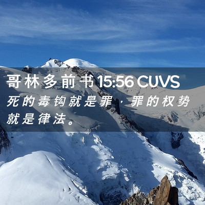 Picture 02 - 哥 林 多 前 书 15:56 CUVS - 死 的 毒 钩 就 是 罪 ， 罪 的 权 势 - Bible Verse Picture
