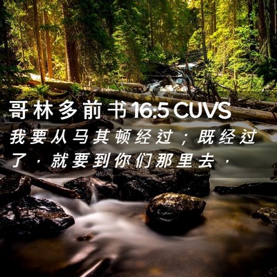 Picture 02 - 哥 林 多 前 书 16:5 CUVS - 我 要 从 马 其 顿 经 过 ； 既 经 过 - Bible Verse Picture