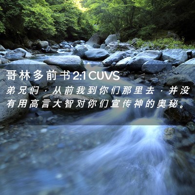 Picture 02 - 哥 林 多 前 书 2:1 CUVS - 弟 兄 们 ， 从 前 我 到 你 们 那 里 - Bible Verse Picture