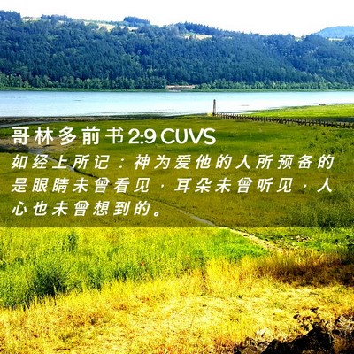 Picture 02 - 哥 林 多 前 书 2:9 CUVS - 如 经 上 所 记 ： 神 为 爱 他 的 人 - Bible Verse Picture