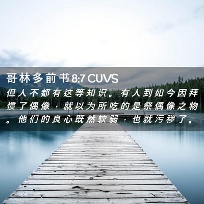 Picture 02 - 哥 林 多 前 书 8:7 CUVS - 但 人 不 都 有 这 等 知 识 。 有 人 - Bible Verse Picture
