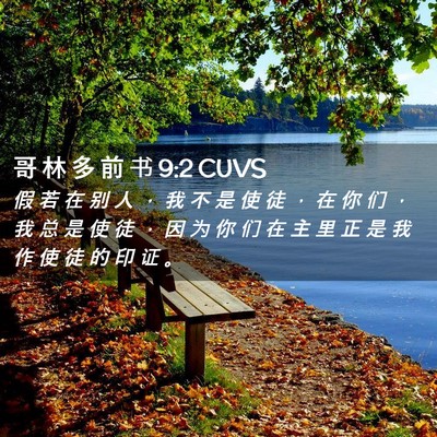 Picture 02 - 哥 林 多 前 书 9:2 CUVS - 假 若 在 别 人 ， 我 不 是 使 徒 ， - Bible Verse Picture