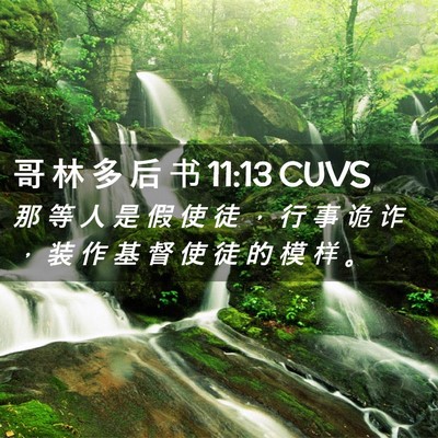 Picture 02 - 哥 林 多 后 书 11:13 CUVS - 那 等 人 是 假 使 徒 ， 行 事 诡 诈 - Bible Verse Picture