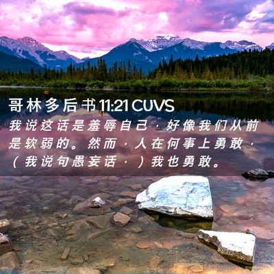 Picture 02 - 哥 林 多 后 书 11:21 CUVS - 我 说 这 话 是 羞 辱 自 己 ， 好 像 - Bible Verse Picture