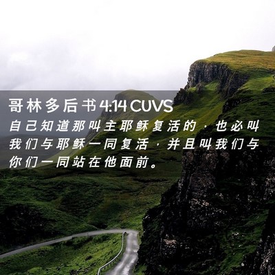 Picture 02 - 哥 林 多 后 书 4:14 CUVS - 自 己 知 道 那 叫 主 耶 稣 复 活 的 - Bible Verse Picture