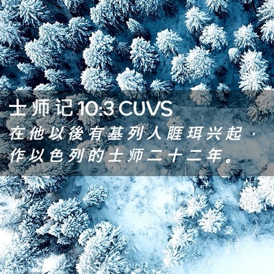 Picture 02 - 士 师 记 10:3 CUVS - 在 他 以 後 有 基 列 人 睚 珥 兴 起 - Bible Verse Picture