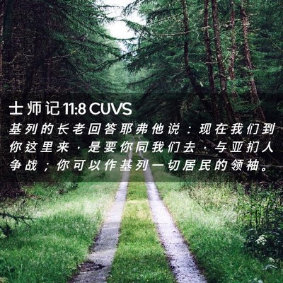 Picture 02 - 士 师 记 11:8 CUVS - 基 列 的 长 老 回 答 耶 弗 他 说 ： - Bible Verse Picture