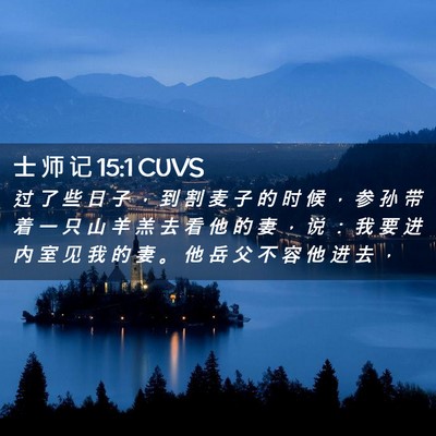 Picture 02 - 士 师 记 15:1 CUVS - 过 了 些 日 子 ， 到 割 麦 子 的 时 - Bible Verse Picture