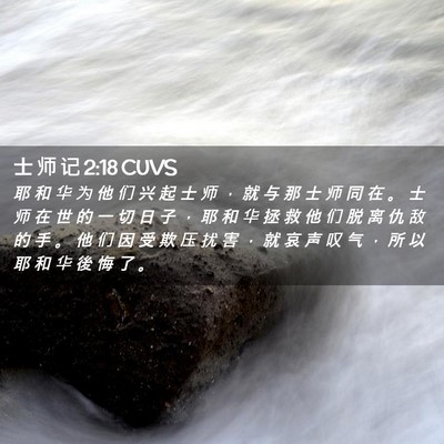 Picture 02 - 士 师 记 2:18 CUVS - 耶 和 华 为 他 们 兴 起 士 师 ， 就 - Bible Verse Picture