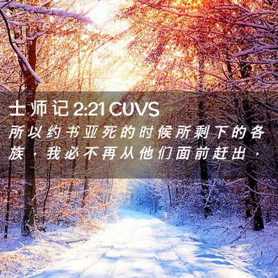 Picture 02 - 士 师 记 2:21 CUVS - 所 以 约 书 亚 死 的 时 候 所 剩 下 - Bible Verse Picture