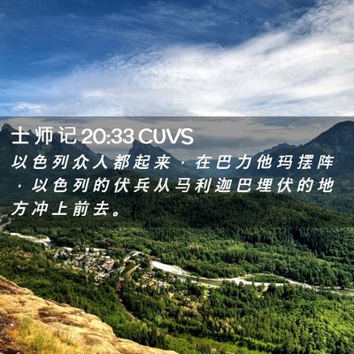 Picture 02 - 士 师 记 20:33 CUVS - 以 色 列 众 人 都 起 来 ， 在 巴 力 - Bible Verse Picture