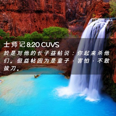 Picture 02 - 士 师 记 8:20 CUVS - 於 是 对 他 的 长 子 益 帖 说 ： 你 - Bible Verse Picture
