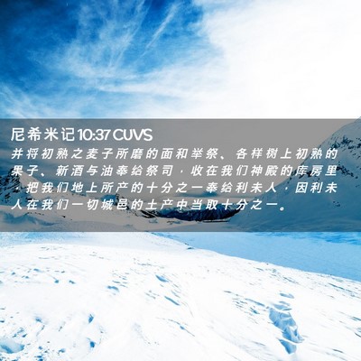 Picture 02 - 尼 希 米 记 10:37 CUVS - 并 将 初 熟 之 麦 子 所 磨 的 面 和 - Bible Verse Picture
