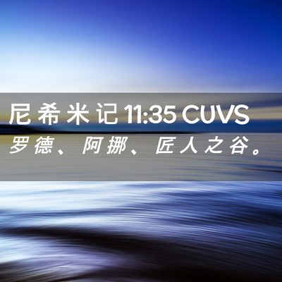 Picture 02 - 尼 希 米 记 11:35 CUVS - 罗 德 、 阿 挪 、 匠 人 之 谷 - Bible Verse Picture