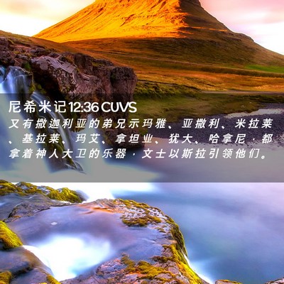 Picture 02 - 尼 希 米 记 12:36 CUVS - 又 有 撒 迦 利 亚 的 弟 兄 示 玛 雅 - Bible Verse Picture