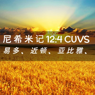 Picture 02 - 尼 希 米 记 12:4 CUVS - 易 多 、 近 顿 、 亚 比 雅 - Bible Verse Picture