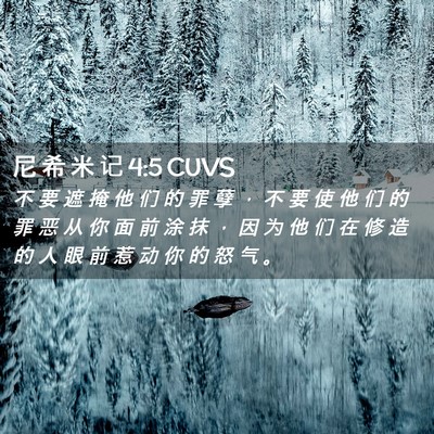 Picture 02 - 尼 希 米 记 4:5 CUVS - 不 要 遮 掩 他 们 的 罪 孽 ， 不 要 - Bible Verse Picture