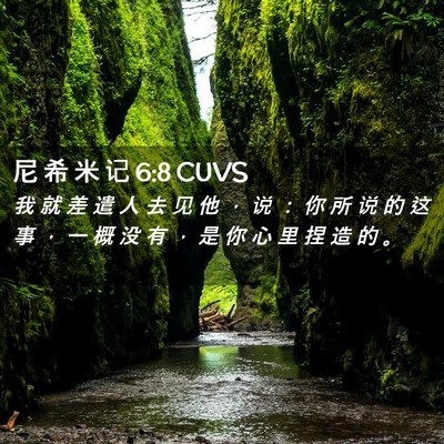 Picture 02 - 尼 希 米 记 6:8 CUVS - 我 就 差 遣 人 去 见 他 ， 说 ： 你 - Bible Verse Picture