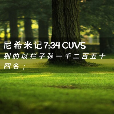 Picture 02 - 尼 希 米 记 7:34 CUVS - 别 的 以 拦 子 孙 一 千 二 百 五 十 - Bible Verse Picture